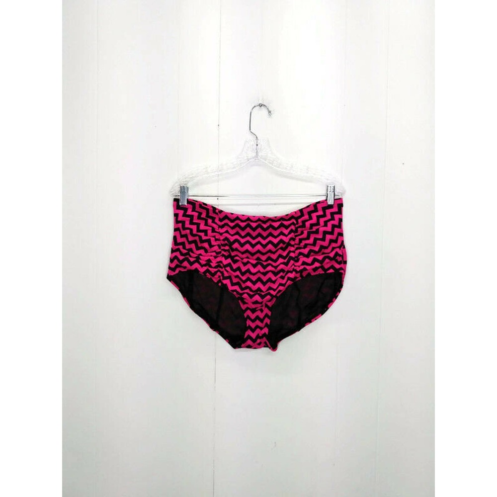 Torrid Black Pink Chevron Bikini Swim BOTTOMS